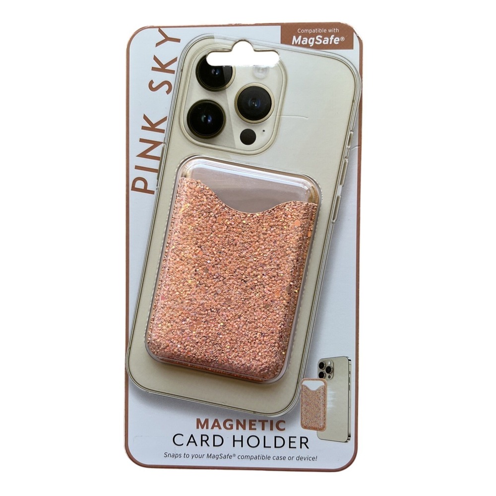Magnetic Credit Card Holder NEW Phone MagSafe Compatible Glitter Card Holder‎